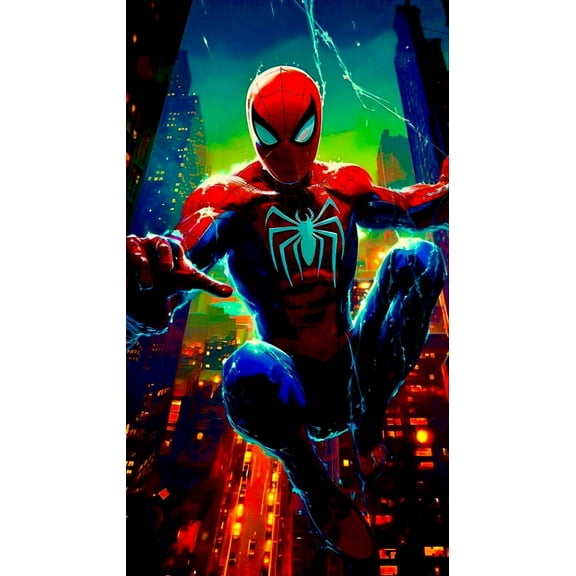 Diamond Painting Kits for Adults, Diamond Painting Stitch Gem Art Craft DIY Home Wall Decor 12x16 inch (Spider-Man Diamond Painting)