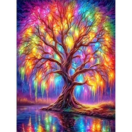 Diamond Painting Kits for Adults,Full Drill Diamond Art Kits for Beginners,Round 5D DIY Diamond Dots Paintings for Home Decor 12x16 inch