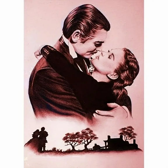 Diamond Painting Kits for Adults, Gone with The Wind 5D DIY Diamond Art Kits Full Drill Diamond Dots for Gift Wall Decor and Relaxation Gem Arts