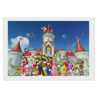 4pcs/set Cartoon Characters Super Mario Stitch Diy Diamond Painting Kits  For Kids Adults Beginners Home Decoration Gifts