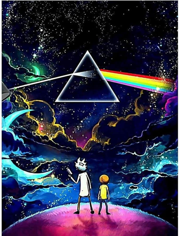 Diamond Painting Kits for Adults,Rick and Morty Diamond Art, Diamond Painting.Home Interior Decoration Diamond Painting, Size 12 * 16 Inch