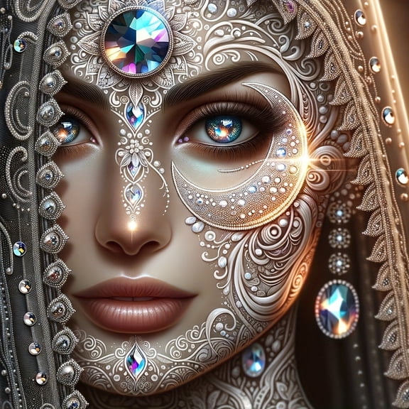 Diamond Painting Kits for Adults Sexy Woman Portrait Full Drill DIY Diamond Art for Adults Beginners Picture Art Crystal Painting for Home Wall Decor
