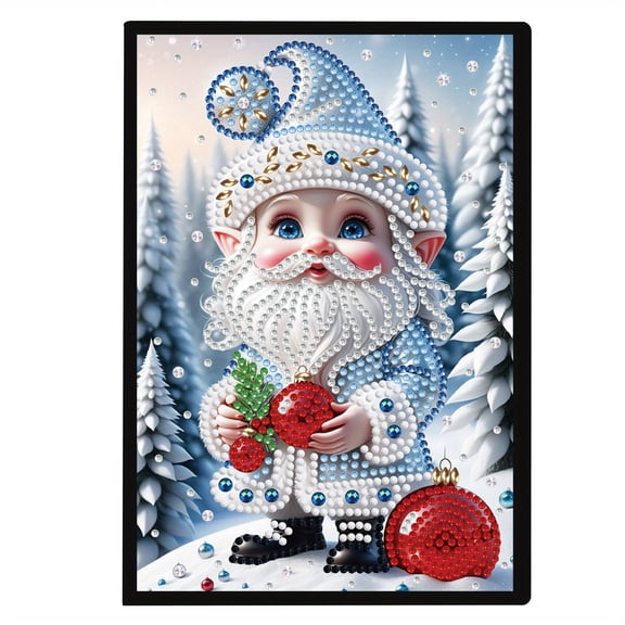 Diamond Painting Notebook Kit Christmas Gnome DIY Art Craft Kit A5 Perfect Creative Gift Ideal for Painting, Writing, and Notebook Use