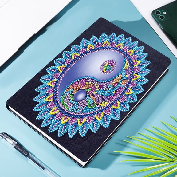 Diamond Painting Notebook Kit Mandala Flower DIY Art Craft Kit A5 The Perfect Creative Gift Ideal for Painting, Writing, and Notebook Use