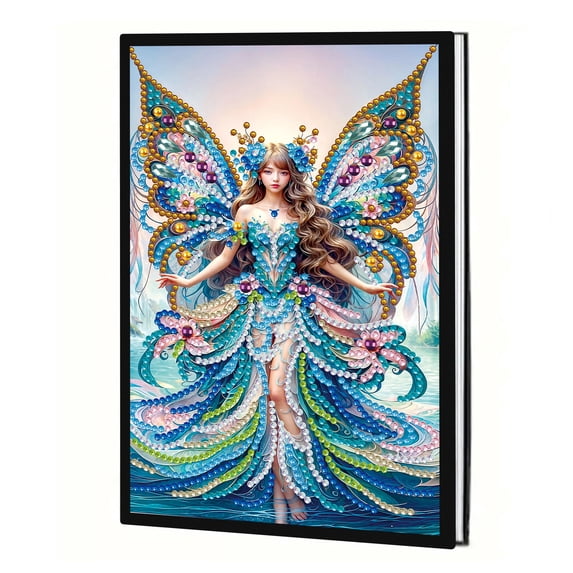 Diamond Painting Notebook Kit Vibrant Angel DIY Art Craft Kit A5 Perfect Creative Gift Ideal for Painting, Writing, and Notebook Use