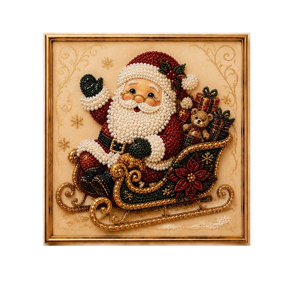 Diamond Painting, Pearl Art Kits for Adults, DIY Christmas Pearl Diamond Painting Art Kit, Holiday Home Wall Decor Paintings, Pearl Painting Kits Christmas Pearl Beads Art Craft, 7.87in