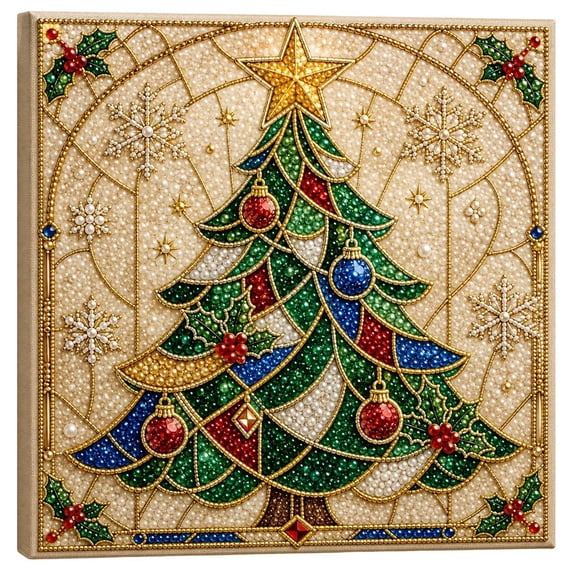 Diamond Painting, Pearl Art Kits for Adults, DIY Christmas Pearl Diamond Painting Art Kit, Holiday Home Wall Decor Paintings, Pearl Painting Kits Christmas Pearl Beads Art Craft, 7.87in