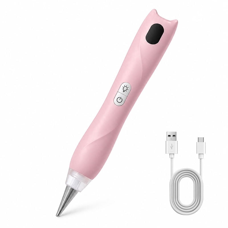 Diamond Painting Pen, Cordless Vacuum Diamond Art Pens and Tools Accessories, No Wax Needed Rechargeable Wireless Diamond Art Pen, Suction Dot Drill Paint Tool for Gem Paintings (Pink)