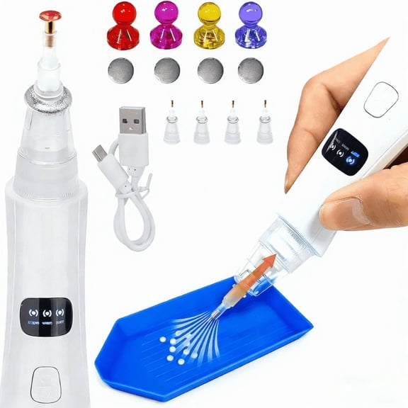 Diamond Painting Pen Kit, Cordless Rechargeable Vacuum Diamond Art Pen No Wax Needed, Quiet Lightweight Diamond Art Tools, Diamond Painting Accessories for Adults Kids, Perfect Gift for Diamond Art L