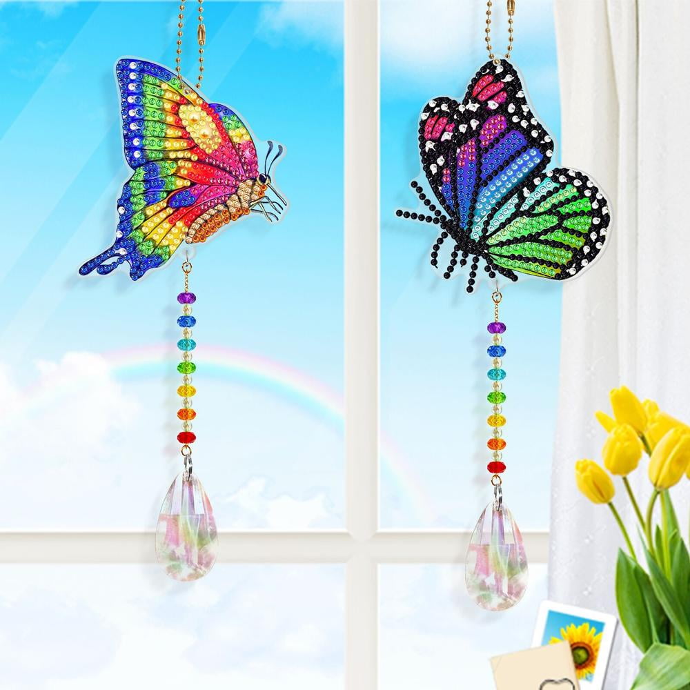 Diamond Painting Pendant Kit Art Wind Chime Hanging Pendant Home Garden