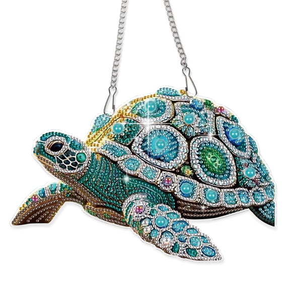 Diamond Painting Pendant Kit Turtle Hanging Decoration DIY Craft Suitable for home, office, festive decorations and gift ideas