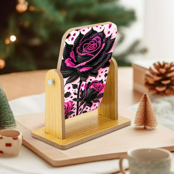 Diamond Painting Rotate Mirror, TSV Art Desktop Makeup Mirror for Adult