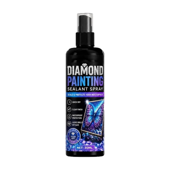 Diamond Painting Sealer Spray 100ml, Fast Dry Gloss Finish Glue for Art, Clear Protective Coating to Secure Drills, for Puzzles DIY Crafts Projects