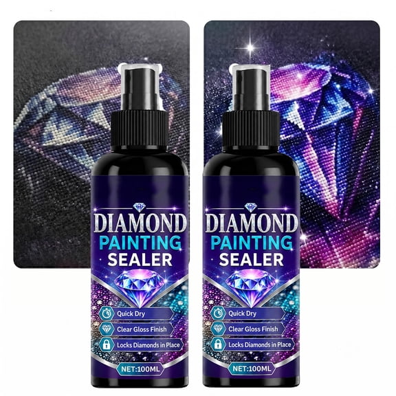 Diamond Painting Sealer Spray,Quick Dry Diamond Art Sealer Glue,Clear Protective Coating Sealant,Keep Diamond Art Fixed and Shiny for Art Puzzles, Coasters & DIY Crafts