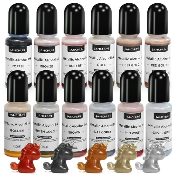 High Concentration Alcohol Ink & Epoxy Resin Dyes for Resin Painting, Jewelry Making, DIY Crafts - Plastic-Compatible L