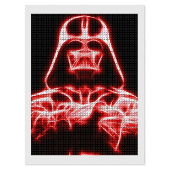 Diamond Painting Set Darth Vader Diamond Art Painting with Diamond DIY Set for Bedroom Living Room Bathroom Wall Decoration 12"x16"
