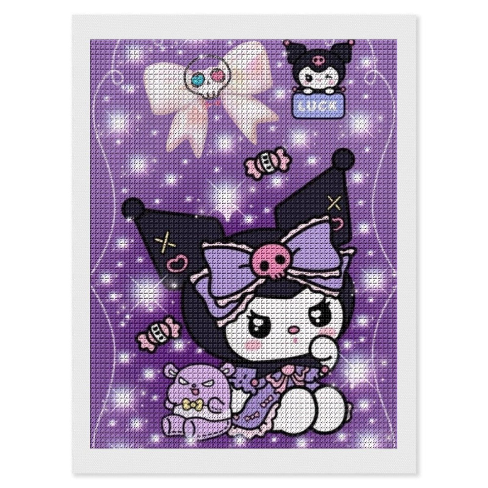 Diamond Painting Set Kuromi Diamond Art Painting with Diamond DIY Set for Bedroom Living Room ...
