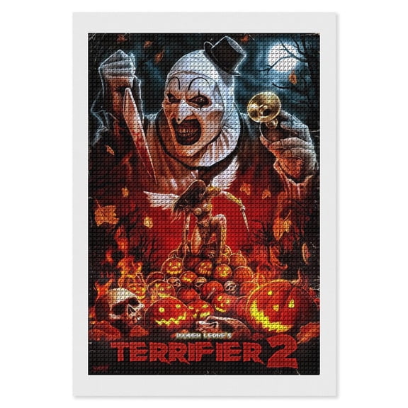 Diamond Painting Set Terrifier Diamond Art Painting with Diamond for Bedroom Living Room Bathroom Wall Decoration 8"x12"