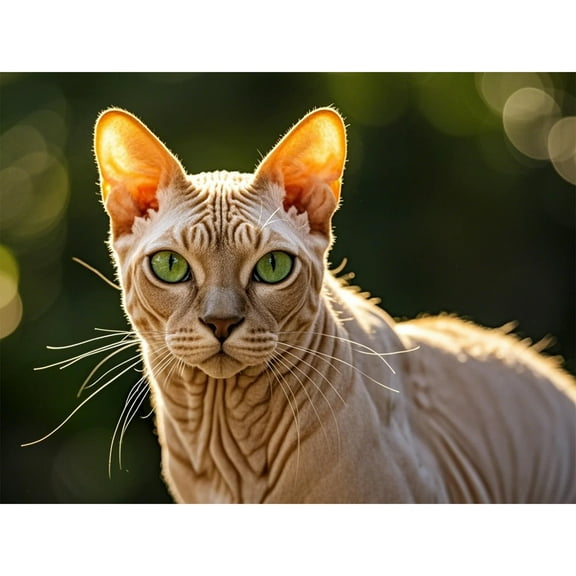 Diamond Painting Sphynx Cat Kitten 5D Diamond Art DIY Kits Full Round Drill Beads by Number Mosaic Embroidery Arts and Crafts for Living Room Home Wall Decor 12x16 inch / 30x40cm