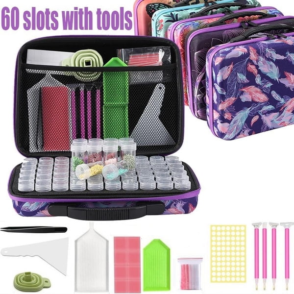 15/30/60/120 Bottles 5d Stitch Diamond Dotz Accessories Tools Storage Box  Carry Case Diamant Painting Tools Container Bag 201112 From Dou08, $11.29