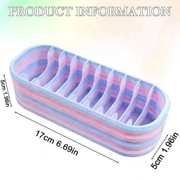 Diamond Painting Storage Organizer, Plastic Bead Storage Box with Lid, Portable Craft Accessory Case, 17 × 5 cm (6.7" × 2"), Multicolor