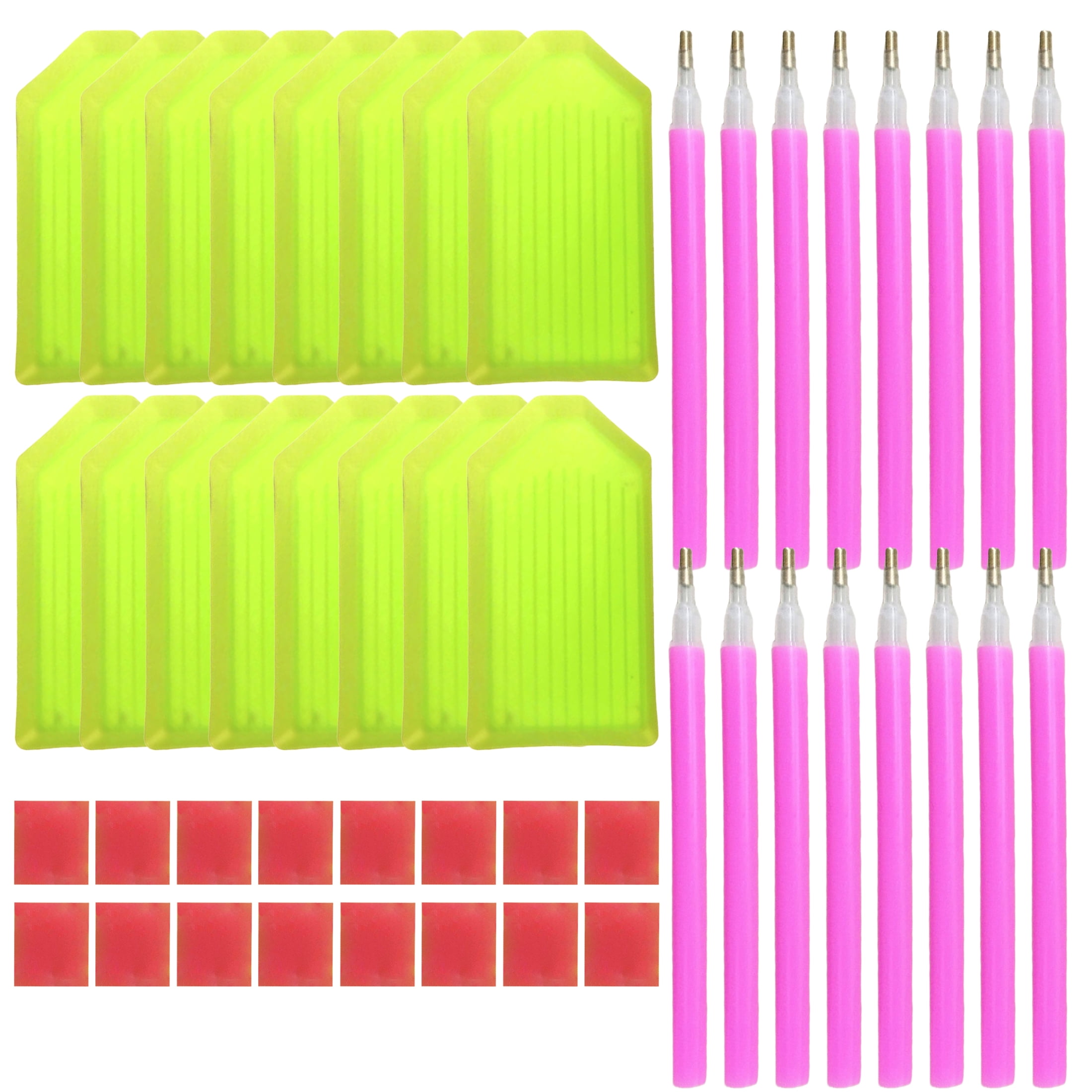 Diamond Painting Tool Kit 16 Sets, Applicator Pens, Sorting Trays and Wax for 5D DIY Craft Projects