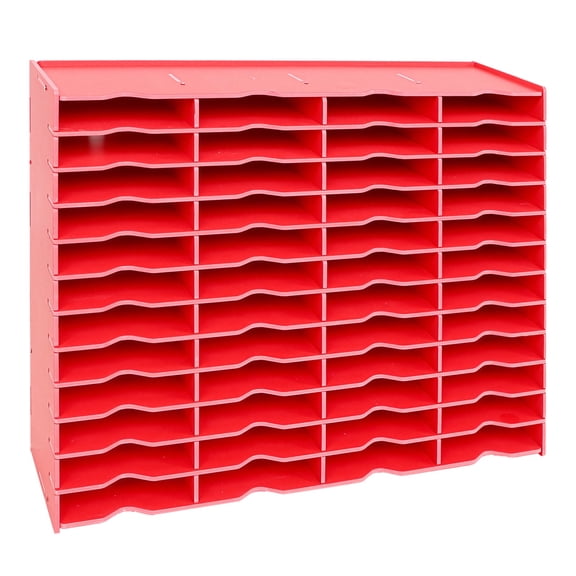 Diamond Painting Tray Holder, Red Plastic 48-Grid Diamond Painting Accessories Trays, DIY Desk Storage Organizer, Diamond Art Tray Organizer