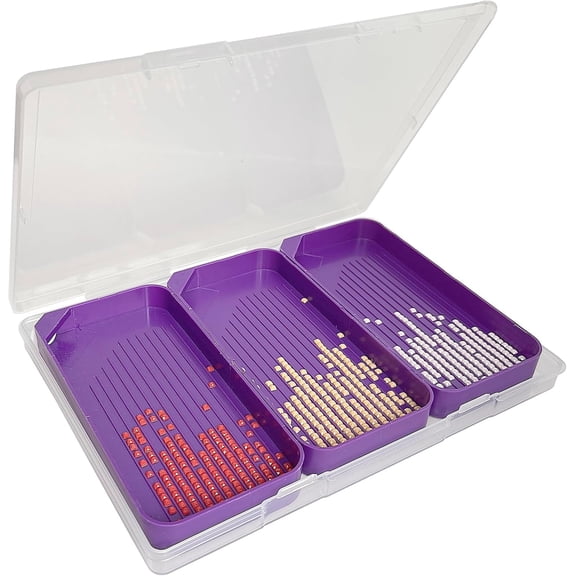 Diamond Painting Trays with Lids, 3 Pack Diamond Painting Trays with Storage Containers, 2-in-1 Diamond Art Storage and Diamond Art Trays, Diamond Painting Tools for Adults