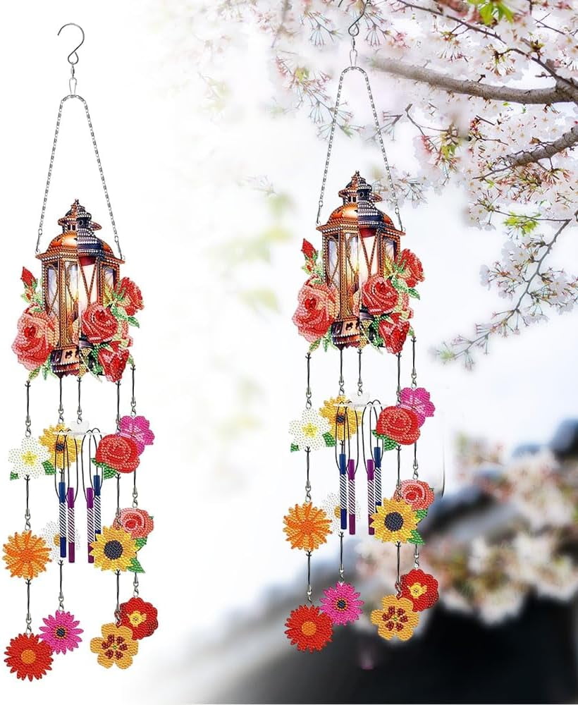 Diamond Painting Wind Chimes,Suncatcher Art Wind Chime Kit Double Sided