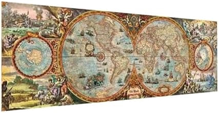 Diamond Painting World Map Diamond Art Kits for Adults,Landscape ...