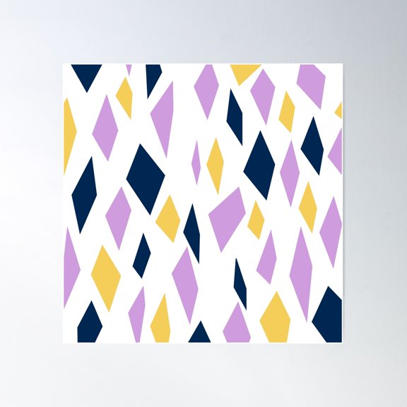 Diamond Pattern C Poster Wall Art, Modern Wall Decor For Living Room Bedroom, 24x24 UNFRAMED