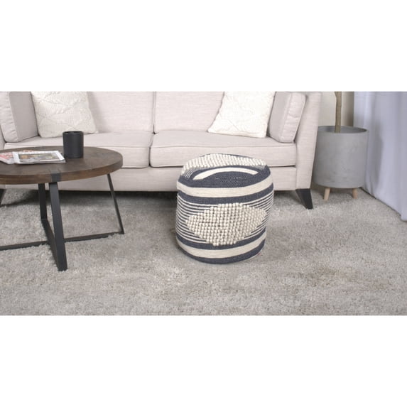 Diamond Pattern, Strong Build Quality / Fully Assembled Pouf for Hallway