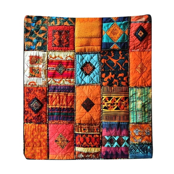 Diamond Patterns Throw Blanket, Soft Comfortable Flannel Blanket Decoration, Colorful Funny Warm Blanket for Home Office Supplies