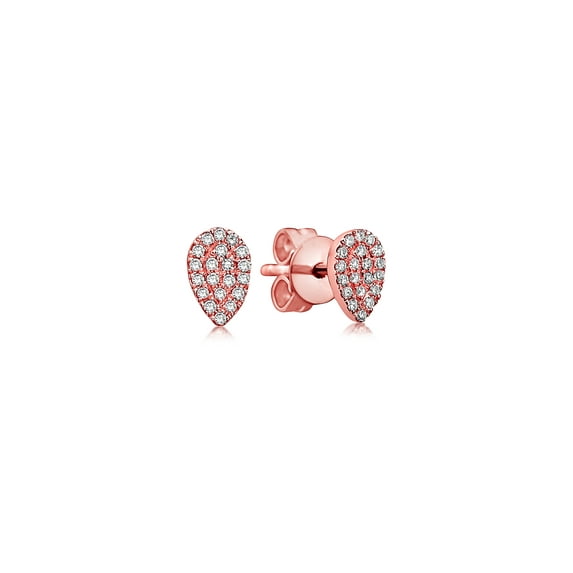 Diamond Pear Stud Earring
