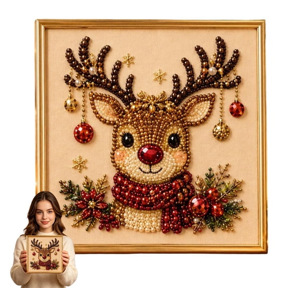 Diamond Pearl Art Kits for Adults,Christmas Pearl Art Kits Pearl Diamond Art Diy Kits Diy Pearl Painting Kit for Adults & Beginners,Gem Art Diamond Art Supplies Accessories