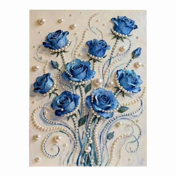 Diamond Pearl Painting Kit With High-Density Canvas And Display Frame For DIY Wall Art And Home Decor