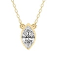 thumbnail image 1 of Diamond Pendant Necklace| 0.50 ct IGI Certified Marquise Shape | Classic Bezel Solitaire Lab Diamond Pendant Necklace 14K Yellow Gold | FG-VS1-VS2 Quality Friendly Diamonds, 1 of 6