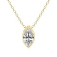 thumbnail image 1 of Diamond Pendant Necklace| 0.75 Ct IGI Certified Marquise Shape Lab Grown Diamond | Globe Slider Bezel Solitaire Lab Diamond Pendant Necklace In 14K Yellow Gold | FG-VS1-VS2 Quality Friendly Diamonds, 1 of 4