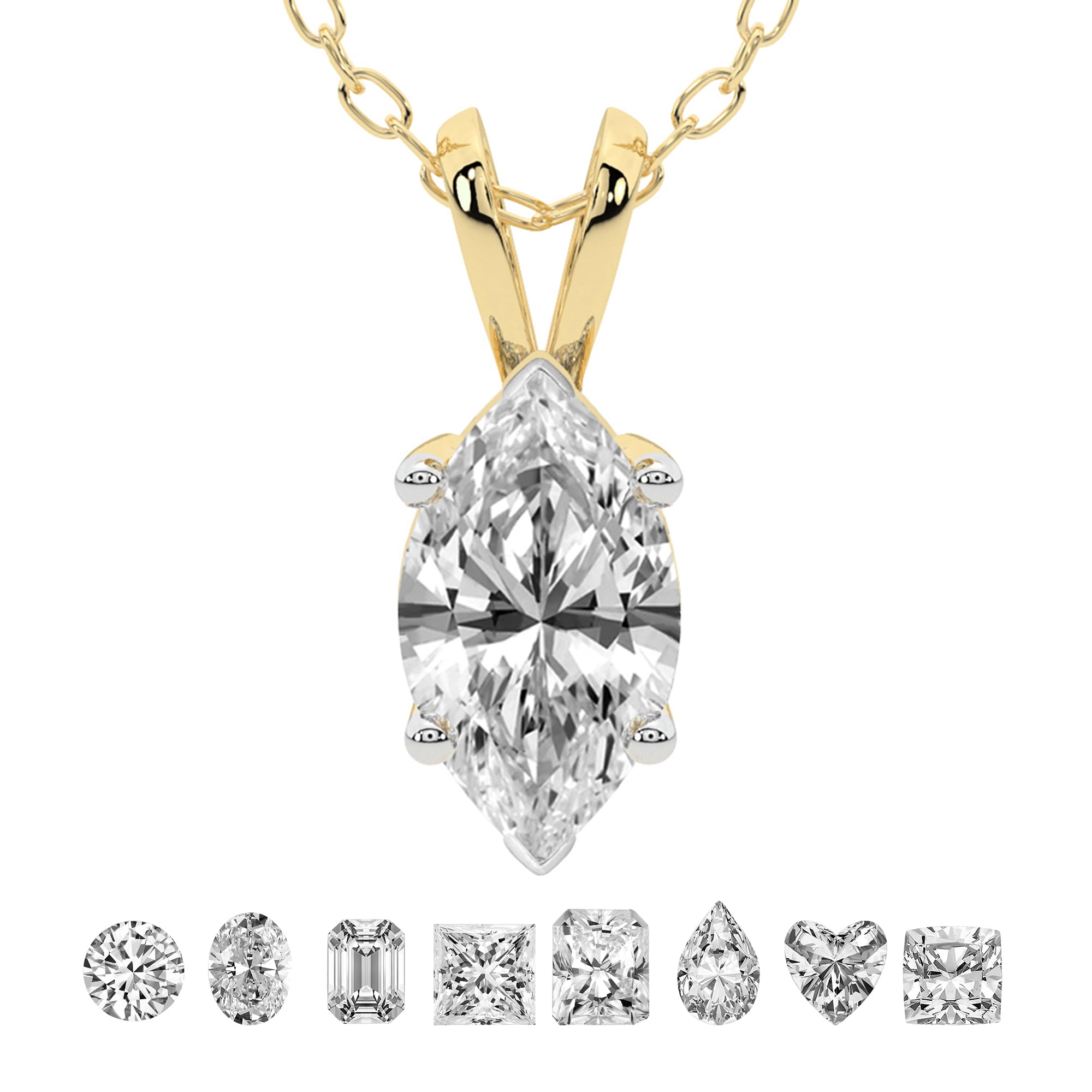 Lab Grown Diamond Pendant Necklace For Women | 0.75 Carat IGI Certified ...