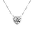 thumbnail image 1 of Diamond Pendant Necklace| 2 Ct IGI Certified Heart Shape Lab Grown Diamond | Globe Slider Bezel Solitaire Lab Diamond Pendant Necklace In 18K White Gold | FG-VS1-VS2 Quality Friendly Diamonds, 1 of 4