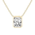 thumbnail image 1 of Diamond Pendant Necklace| 2 Ct IGI Certified Radiant Shape Lab Grown Diamond | Globe Slider Bezel Solitaire Lab Diamond Pendant Necklace In 14K Yellow Gold | FG-VS1-VS2 Quality Friendly Diamonds, 1 of 4