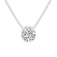 thumbnail image 1 of Diamond Pendant Necklace| 2 Ct IGI Certified Round Shape Lab Grown Diamond | Globe Slider Bezel Solitaire Lab Diamond Pendant Necklace In 18K White Gold | FG-VS1-VS2 Quality Friendly Diamonds, 1 of 1