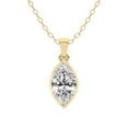 thumbnail image 1 of Diamond Pendant Necklace| 2 ct IGI Certified Marquise Shape | Allure Bezel Lab Diamond Pendant Necklace In 18K Yellow Gold | FG-VS1-VS2 Quality Friendly Diamonds, 1 of 4