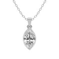 thumbnail image 1 of Diamond Pendant Necklace| 3 Ct IGI Certified Marquise Shape Lab Grown Diamond | Allure Bezel Lab Diamond Pendant Necklace In 14K White Gold | FG-VS1-VS2 Quality Friendly Diamonds, 1 of 4