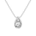 thumbnail image 1 of Diamond Pendant Necklace| 3 ct IGI Certified Pear Shape | Globe Slider Bezel Solitaire Lab Diamond Pendant Necklace In 18K White Gold | FG-VS1-VS2 Quality Friendly Diamonds, 1 of 4