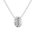 thumbnail image 1 of Diamond Pendant Necklace| 6 Ct IGI Certified Oval Shape Lab Grown Diamond | Globe Slider Bezel Solitaire Lab Diamond Pendant Necklace In 14K White Gold | FG-VS1-VS2 Quality Friendly Diamonds, 1 of 4