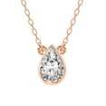 thumbnail image 1 of Diamond Pendant Necklace For Women | 0.50 Carat IGI Certified Pear Shape | Classic Bezel Solitaire Lab Diamond Pendant Necklace 18K Rose Gold | FG-VS1-VS2 Quality Friendly Diamonds, 1 of 6