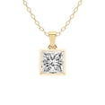 thumbnail image 1 of Diamond Pendant Necklace For Women| 0.75 Carat IGI Certified Princess Shape Lab Grown Diamond | Allure Bezel Lab Diamond Pendant Necklace In 18K Yellow Gold | FG-VS1-VS2 Quality Friendly Diamonds, 1 of 4