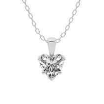 Diamond Pendant Necklace For Women | 2 Carat IGI Certified Heart Shape Lab Grown Diamond | Martina Solitaire Lab Diamond Pendant Necklace In 14K White Gold | FG-VS1-VS2 Quality | Friendly Diamonds