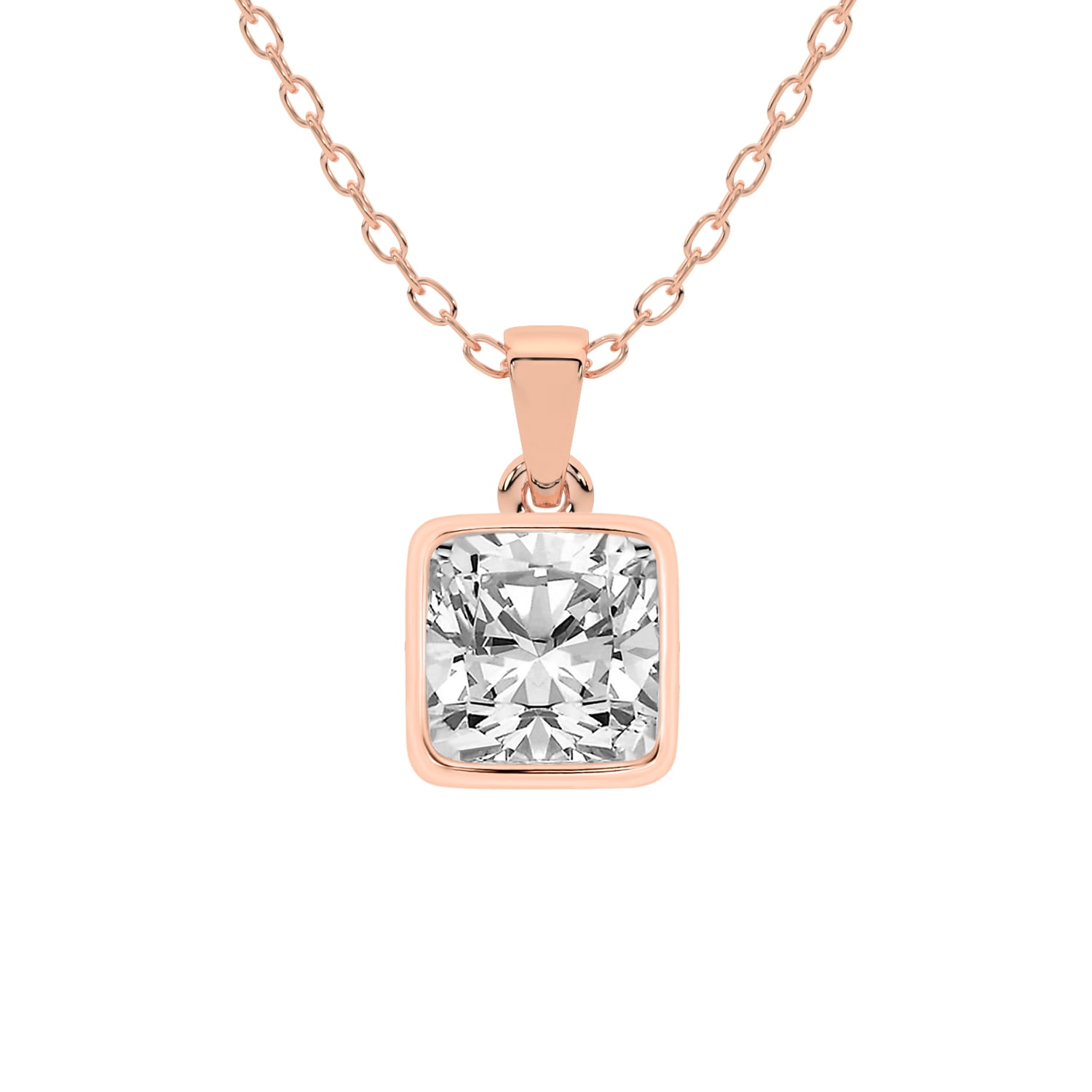 Amazon.com: P3 POMPEII3 3 Ct Oval Moissanite & Lab Grown Diamond Halo  Pendant 14k Gold Necklace : Clothing, Shoes & Jewelry